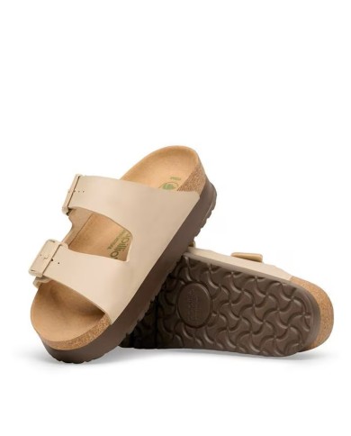 BIRKENSTOCK SANDALO DONNA ARIZONA PAP FLEX PLATFORM SANDCASTLE VEG 1030466  CO