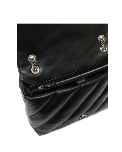 PINKO BORSA DONNA LOVE PUFF MAXI QUILT A TRACOLLA GRANDE BLACK SILVER 100037 126