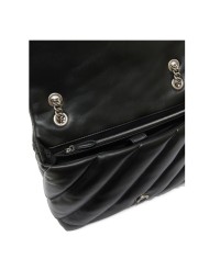PINKO BORSA DONNA LOVE PUFF MAXI QUILT A TRACOLLA GRANDE BLACK SILVER 100037 126