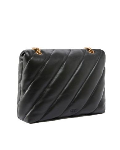 PINKO BORSA DONNA LOVE PUFF MAXI QUILT A TRACOLLA GRANDE BLACK GOLD 100037 126
