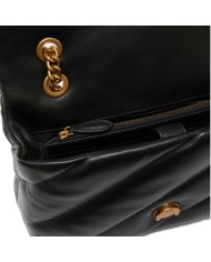 PINKO BORSA DONNA LOVE PUFF A TRACOLLA GRANDE NAPPA BUTTRFLY BLACK GOLD 100038 126
