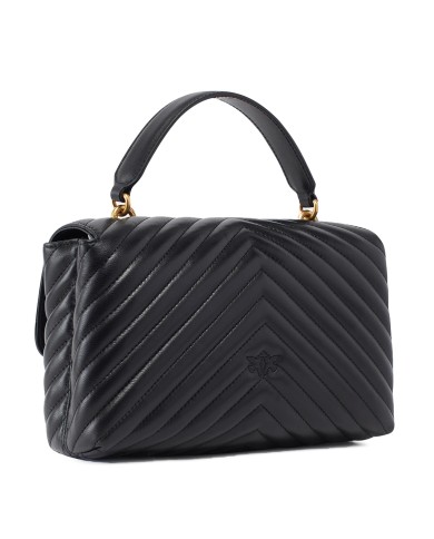 PINKO BORSA DONNA LOVE LADY PUFF MEDIA A MANO SHEEP BLACK GOLD 100043 126