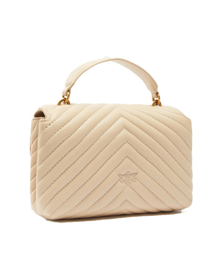 PINKO BORSA DONNA LOVE LADY PUFF MINI A MANO SHEEP BIEGE GOLD 100044 126