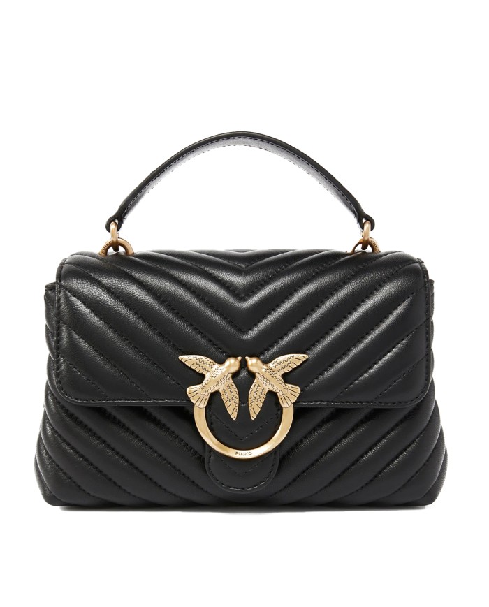 PINKO BORSA DONNA LOVE LADY PUFF MINI A MANO SHEEP BLACK GOLD 100044 126