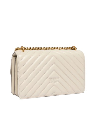 PINKO BORSA DONNA LOVE ONE PICCOLA DC SHEEP BIANCO GOLD 100074 126