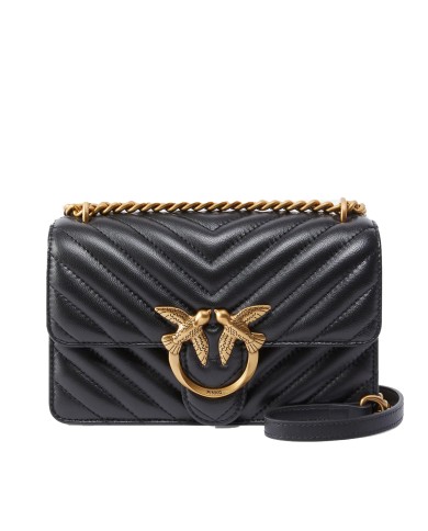 PINKO BORSA DONNA LOVE ONE PICCOLA DC SHEEP BLACK GOLD 100074 126