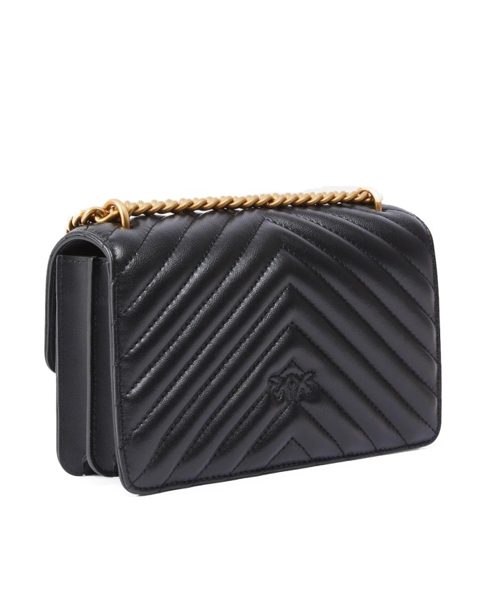 PINKO BORSA DONNA LOVE ONE PICCOLA DC SHEEP BLACK GOLD 100074 126