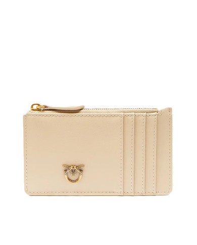 PINKO PORTATESSERE AIRONE CARDHOLDER BEIGE GOLD 100251 126