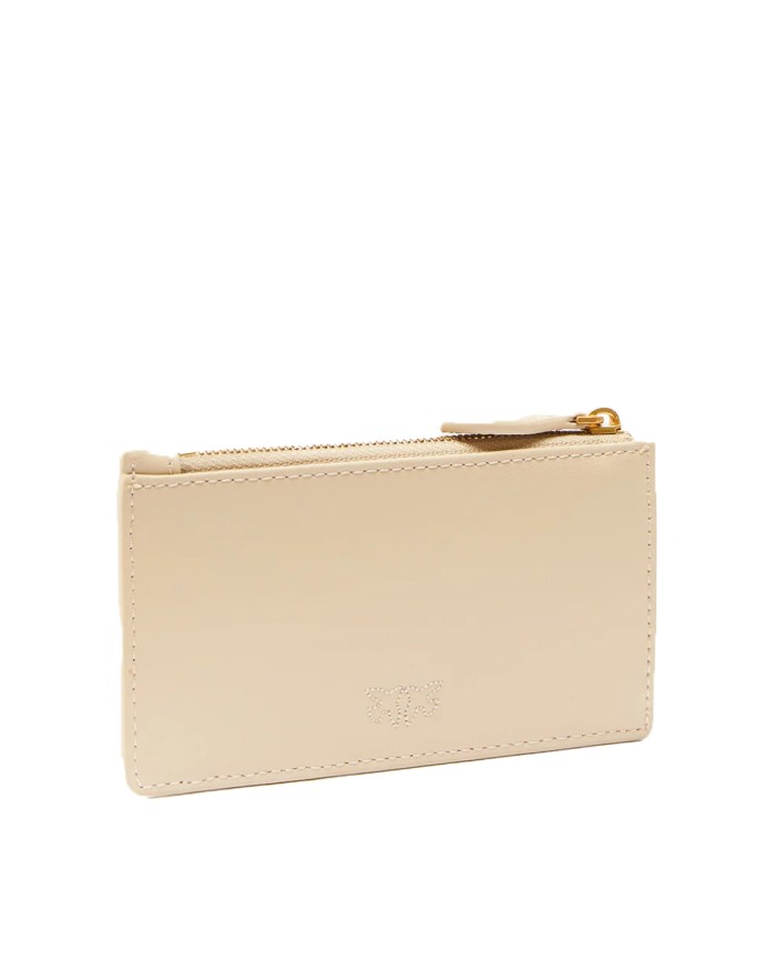 PINKO PORTATESSERE AIRONE CARDHOLDER BEIGE GOLD 100251 126