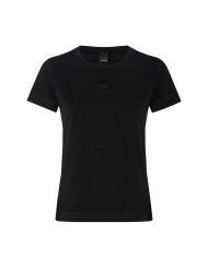 PINKO T SHIRT JERSEY PATCH NERO LIMOUSINE 100355 126