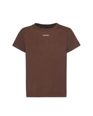 PINKO T SHIRT BASIC JERSEY LOGO MARRIONE TERRA 100373 126