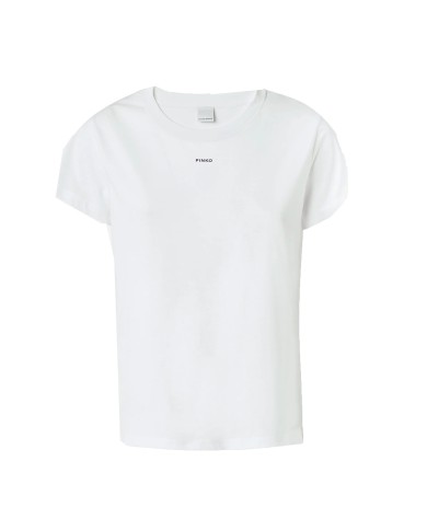 PINKO T SHIRT BASIC JERSEY LOGO BIANCO NEVE 100373 126