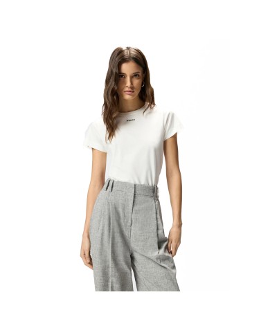 PINKO T SHIRT BASIC JERSEY LOGO BIANCO NEVE 100373 126