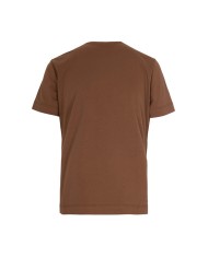 PINKO T SHIRT QUENTIN JERSEY LOGO RICAMO MARRONE 100535 126