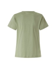 PINKO T SHIRT QUENTIN JERSEY LOGO RICAMO VERDE VERTIVER 100535 126