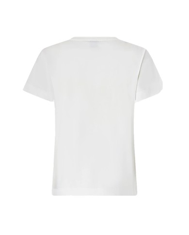 PINKO T SHIRT QUENTIN JERSEY LOGO RICAMO BIANCO NEVE 100535 126