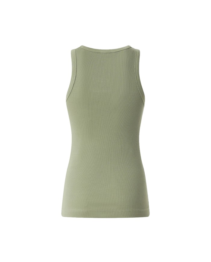 PINKO CANOTTA CALCOLATORE CON APPLICAZIONE LOGO LOVE BIRDS VERDE 100807 126