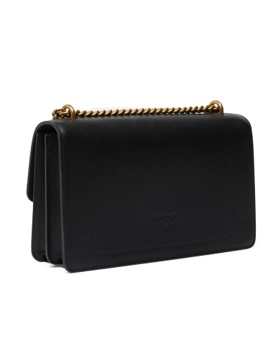 PINKO BORSA DONNA LOVE ONE MEDIA A TRACOLLA CHEVRON BLACK GOLD 100941 126