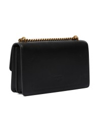 PINKO BORSA DONNA LOVE ONE MEDIA A TRACOLLA CHEVRON BLACK GOLD 100941 126