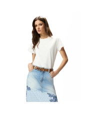 PINKO T-SHIRT START JERSEY RICAMO LOGO BIANCO NEVE 101752 126