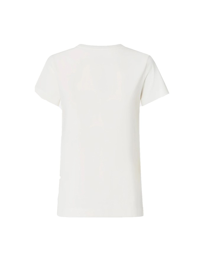 PINKO T-SHIRT START JERSEY RICAMO LOGO BIANCO NEVE 101752 126