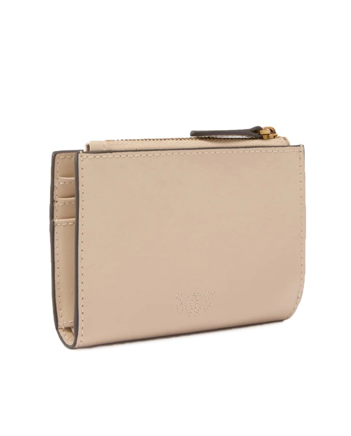 PINKO PORTAFOGLIO DONNA WALLET SMALL MULTI PIRPOSE BEIGE GOLD 103610 126