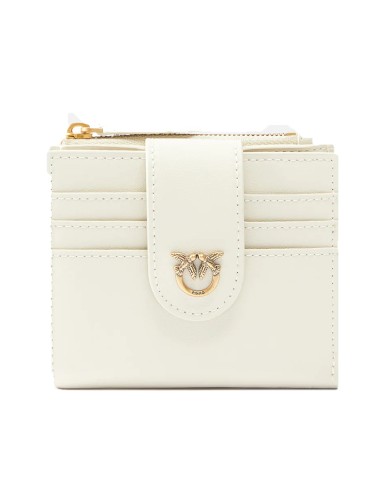 PINKO PORTAFOGLIO DONNA WALLET SMALL MULTI PIRPOSE BIANCO GOLD 103610 126