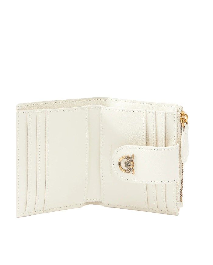 PINKO PORTAFOGLIO DONNA WALLET SMALL MULTI PIRPOSE BIANCO GOLD 103610 126