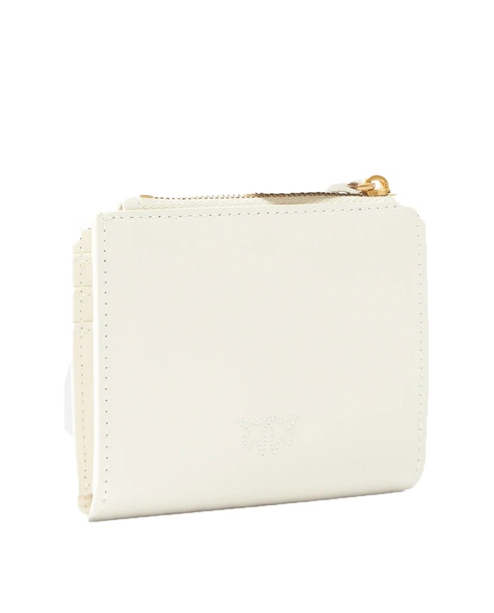 PINKO PORTAFOGLIO DONNA WALLET SMALL MULTI PIRPOSE BIANCO GOLD 103610 126