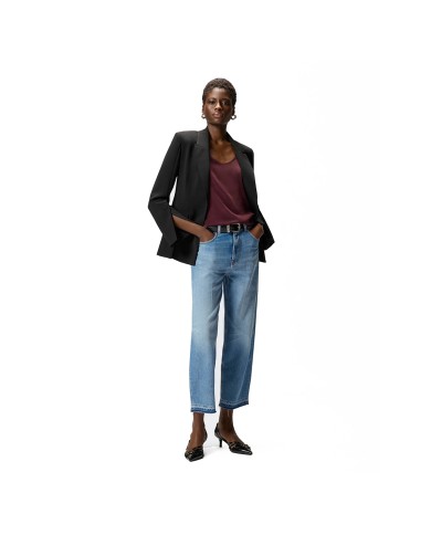 PINKO JEANS ESTELLE EGG DIRTY BALOON BLUE DENIM 103857 126