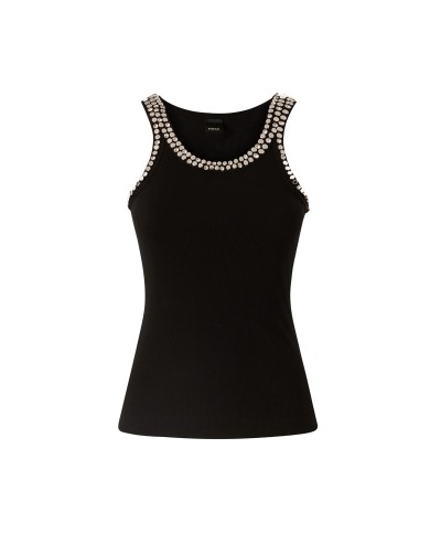 PINKO CANOTTA CORIANDOLI COSTINA NERO LIMOUSINE 104109 126