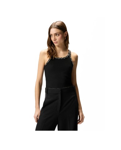 PINKO CANOTTA CORIANDOLI COSTINA NERO LIMOUSINE 104109 126
