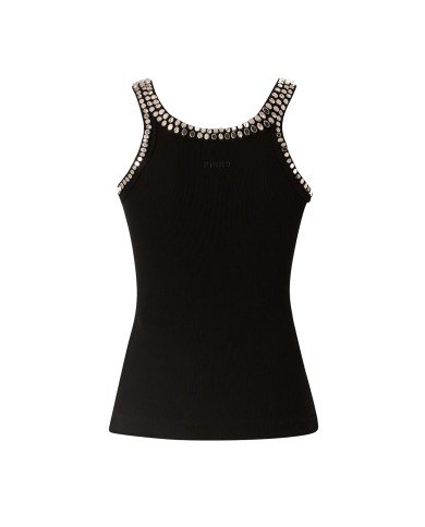 PINKO CANOTTA CORIANDOLI COSTINA NERO LIMOUSINE 104109 126