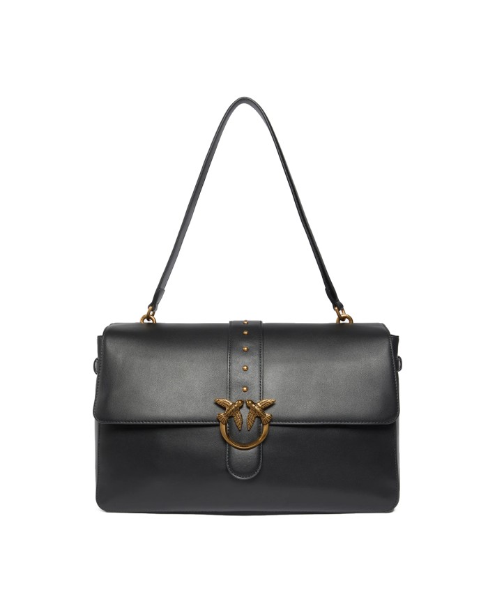 PINKO BORSA DONNA LOVE ONE EXTRA SLOUCHY A SPALLA BLACK GOLD 105067 126