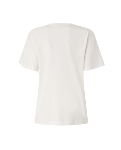 PINKO T-SHIRT STREPITOSO JERSEY CON APPLICAZIONE GIOIELLO LOVE BIRDS BIANCO NEVE 105526 126