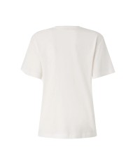 PINKO T-SHIRT STREPITOSO JERSEY CON APPLICAZIONE GIOIELLO LOVE BIRDS BIANCO NEVE 105526 126