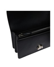PINKO BORSA DONNA LOVE ONE PICCOLA A TRACOLLA CLASSIC VITELLO NERO E SILVER 105856 126