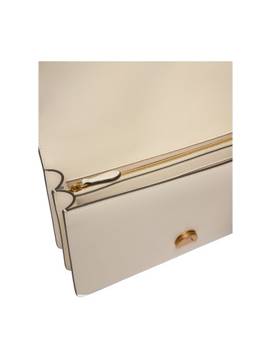 PINKO BORSA DONNA LOVE ONE MEDIA A MANO CLASSIC VITELLO BIANCO E GOLD 105857 126