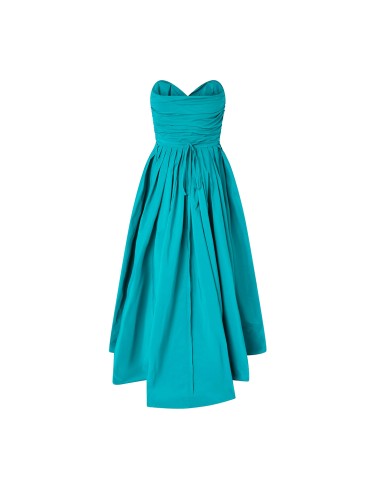 PINKO ABITO DATTERO IN TAFFETA CON CINTURINA GIOIELLO VERDE MATTONELLA 106254 126