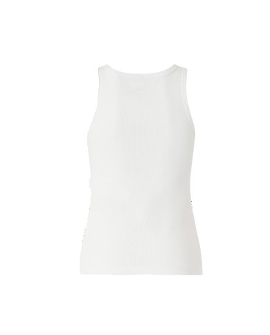 PINKO TOP CANOTTA COSTINA CECILY CON DETTAGLI BIANCO BRILLANTE 106265 126