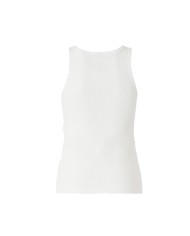 PINKO TOP CANOTTA COSTINA CECILY CON DETTAGLI BIANCO BRILLANTE 106265 126