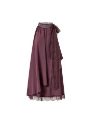 PINKO ABITO CREPE' DE CHINE CON DETTAGLI IN PIZZO MIRTILLO 106268 126