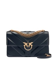 PINKO BORSA DONNA LOVE ONE CLASSIC TRIPLA CATENA NERO E ORO 106294 126