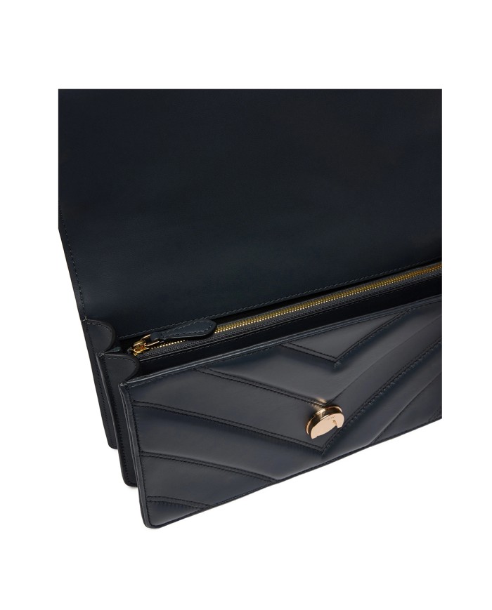 PINKO BORSA DONNA LOVE ONE CLASSIC TRIPLA CATENA NERO E ORO 106294 126
