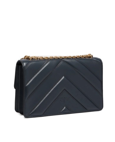 PINKO BORSA DONNA LOVE ONE CLASSIC TRIPLA CATENA NERO E ORO 106294 126