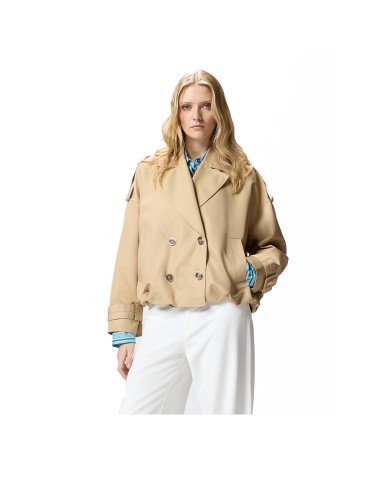 PINKO TRENCH CORTO TRISCIA DOPPIOPETTO BEIGE CHANTILLY 106325 126