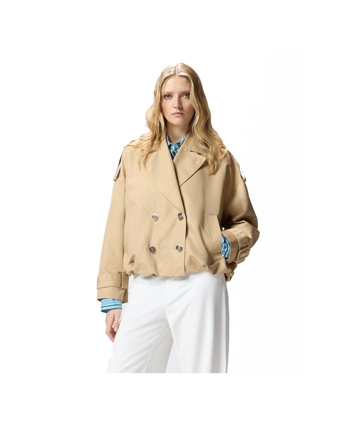 PINKO TRENCH CORTO TRISCIA DOPPIOPETTO BEIGE CHANTILLY 106325 126