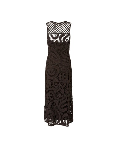 PINKO ABITO BUFERA IN CROCHET GEOMETRICO MARRONE JAVA 106361 126
