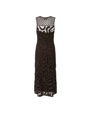 PINKO ABITO BUFERA IN CROCHET GEOMETRICO MARRONE JAVA 106361 126