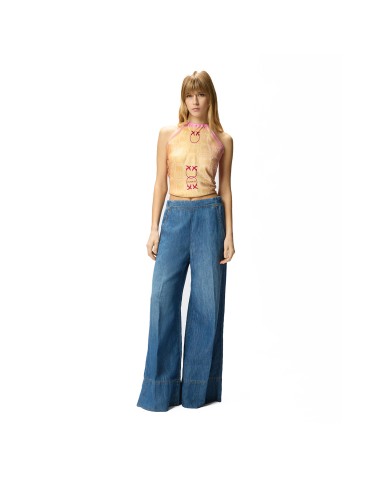 PINKO JEANS AMPI IN DENIM DI MISTO LINO 106398 126